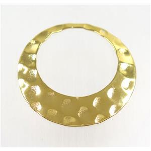 stainless steel GoGo pendant, gold plated, approx 40mm dia [SSB0204]