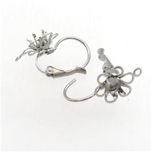 stainless steel leaveback earring with bail, approx 10-16mm [SSB0232]