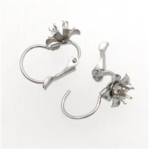 stainless steel leaveback earring with bail, approx 9-16mm [SSB0235]