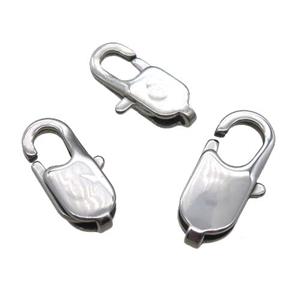polished stainless steel Lobster Clasp, approx 9-18mm [SSB0258-L]