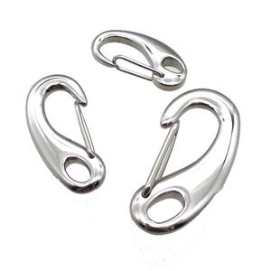 stainless steel carabiner keychain clasp, approx 16x32mm [SSB0265-16X32MM]