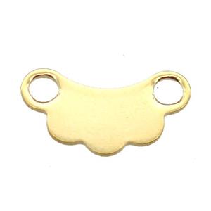 stainless steel pendant, stampings, gold plated, approx 8-15mm [SSB0286]