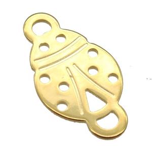 stainless steel connector, stampings, gold plated, approx 13-24mm [SSB0292]