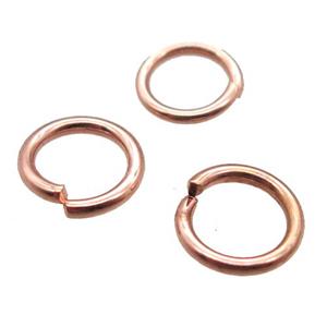 stainless steel JumpRings, rose gold, approx 6mm dia [SSB0306-6MM]