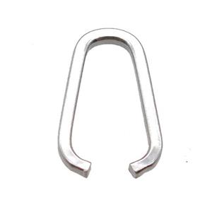 stainless steel pinch bail, platinum plated, approx 7.5-12mm [SSB0313]