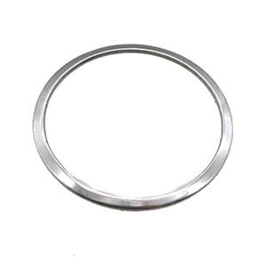 stainless steel circle JumpRings, platinum plated, approx 25mm dia [SSB0314]