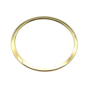stainless steel circle JumpRings, gold plated, approx 25mm dia [SSB0315]