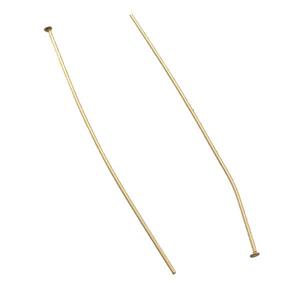 stainless steel T-headpins, gold plated, approx 50mm length [SSB0319]