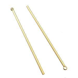 stainless steel stick pendant, gold plated, approx 52mm, 1.5mm thickness [SSB0322]