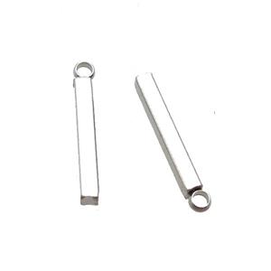 stainless steel stick pendant, approx 17mm, 2mm [SSB0323]