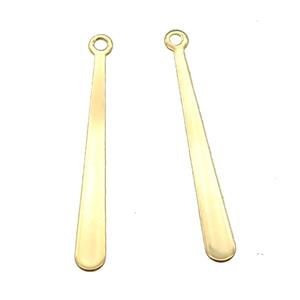 stainless steel stick pendant, gold plated, approx 32mm length [SSB0326-32MM]