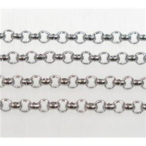 stainless steel circle chain, approx 3mm dia [SSOLT012]