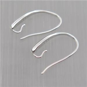 Sterling Silver Hook Earrings, platinum plated, approx 8-15mm [STS0312]