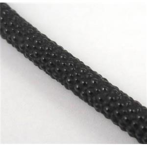 PU leather cord, round, approx 5mm dia [WIRELT097]