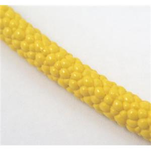 PU leather cord, round, approx 5mm dia [WIRELT098]