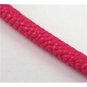 PU leather cord, round, approx 5mm dia [WIRELT100]
