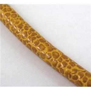 PU leather cord, round, approx 5mm dia [WIRELT109]