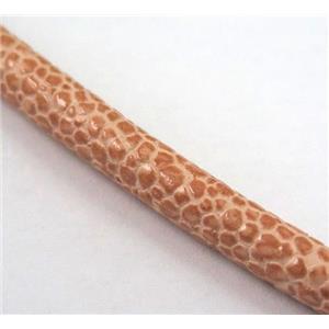 PU leather cord, round, approx 5mm dia [WIRELT112]