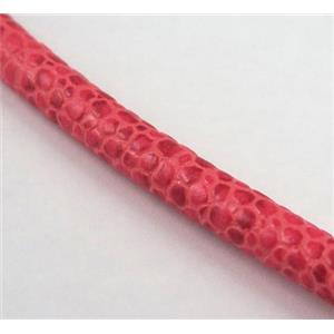 PU leather cord, round, approx 5mm dia [WIRELT113]