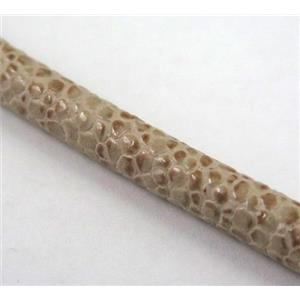 PU leather cord, round, approx 5mm dia [WIRELT114]