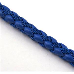 PU leather cord, round, approx 5mm dia [WIRELT125]