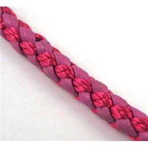 PU leather cord, round, approx 5mm dia [WIRELT128]