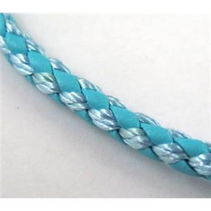 PU leather cord, round, approx 5mm dia [WIRELT129]