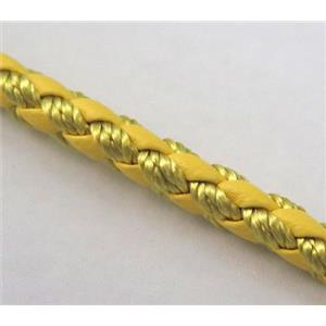PU leather cord, round, approx 5mm dia [WIRELT130]
