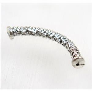 tibetan silver alloy tube beads, non-nickel, approx 4x36mm [YC13351]