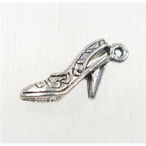 tibetan silver shoe pendant, non-nickel, approx 12x20mm [YC1736]