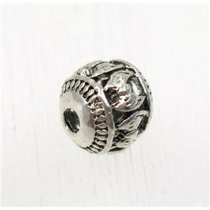 tibetan silver round alloy beads, non-nickel, approx 8mm dia [YC45859]