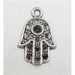 tibetan silver hamsahand pendant, non-nickel, approx 12x16mm [YC47880]