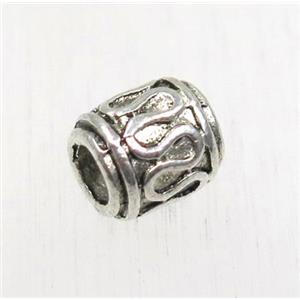 tibetan silver tube beads, non-nickel, approx 5.5x6.5mm, 2.5mm hole [YC62246]