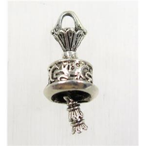 tibetan silver pendant, non-nickel, approx 10x22mm [YC63253]