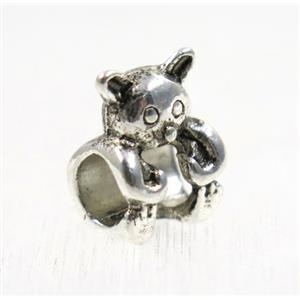 tibetan silver alloy beads, non-nickel, approx 8x11mm, 4mm hole [YC67045]