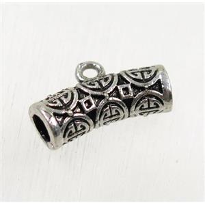 tibetan silver hanger, non-nickel, approx 6.5x19.5mm, 4mm hole [YJ63297]