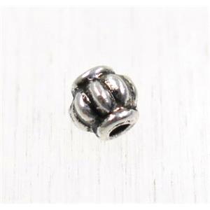 tibetan silver zinc beads, non-nickel, approx 4mm dia [ZN1115]