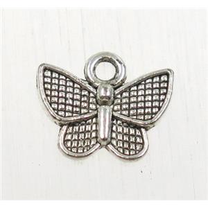 tibetan silver butterfly pendant, non-nickel, approx 9x12.5mm [ZN1357]