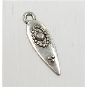 tibetan silver dart pendant, non-nickel, approx 5.5x16mm [ZN146787]