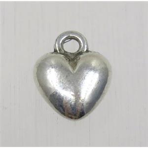 tibetan silver heart pendant, non-nickel, approx 9.5mm [ZN1502]