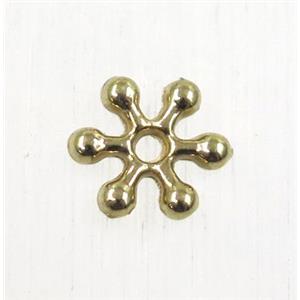 tibetan silver daisy beads, non-nickel, bronze, approx 8mm dia [ZN152G]