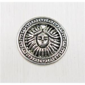 tibetan silver pendants, non-nickel, approx 15mm [ZN163]