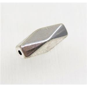 tibetan silverzinc tube beads, non-nickel, approx 6x18.5mm [ZN40000]