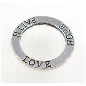 tibetan silver links, non-nickel, approx 22mm dia [ZN40421]