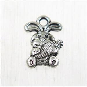 tibetan silver rabbit pendant, non-nickel, approx 10x15mm [ZN40443]