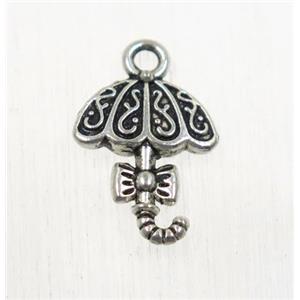tibetan silver umbrella pendant, non-nickel, approx 11.5x14mm [ZN40901]