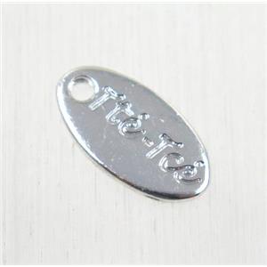 tibetan silver pendant, non-nickel, approx 8x15mm [ZN40973]