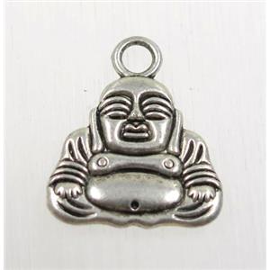 tibetan silver buddha pendant, non-nickel, approx 15.5x16.5mm [ZN47249]
