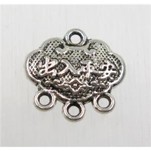 tibetan silver pendant, non-nickel, approx 9x14mm [ZN47710]