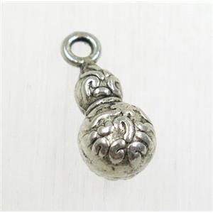 tibetan silver gourd pendant, non-nickel, approx 7.5x12.5mm [ZN47761]